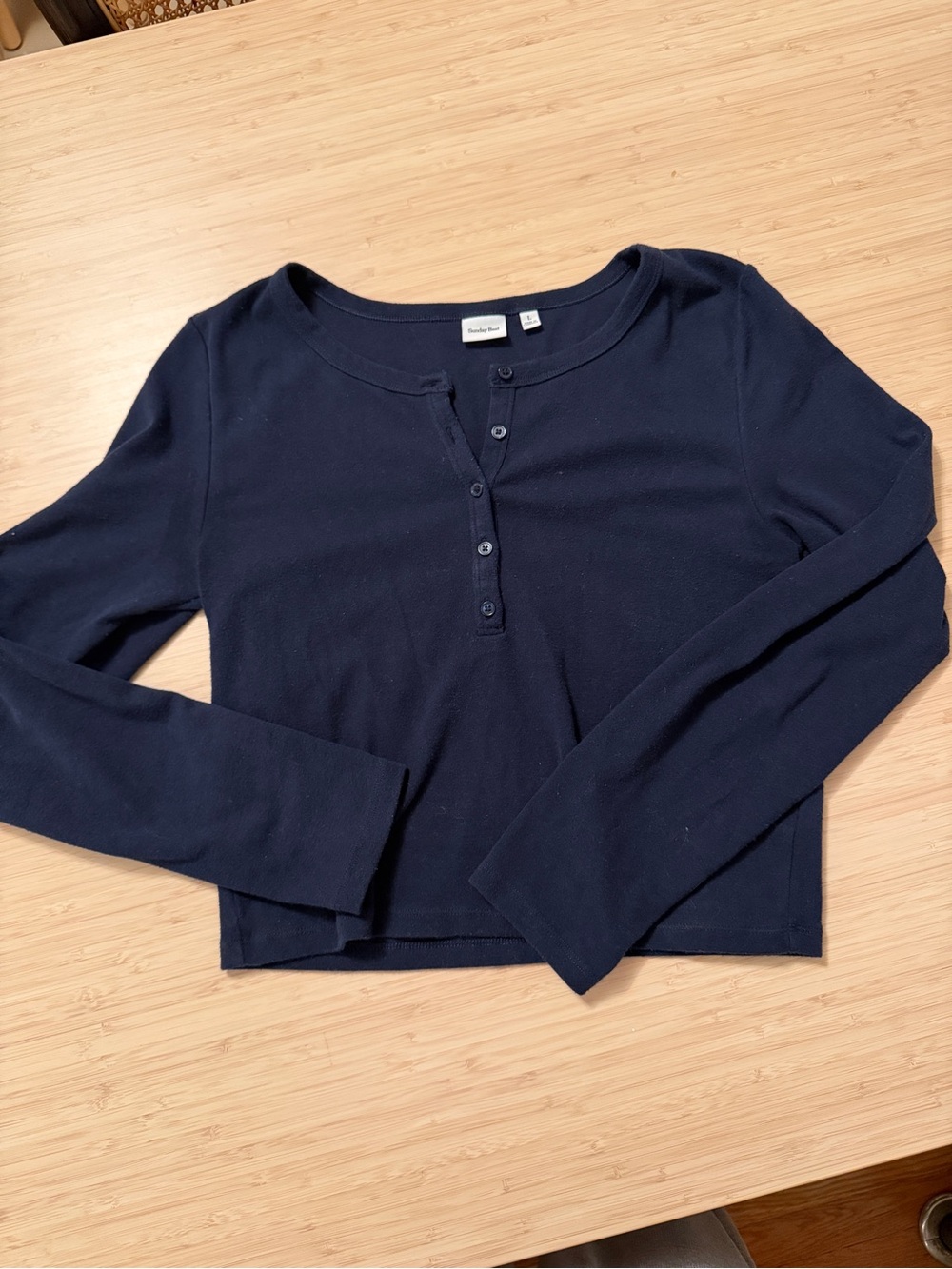 Sunday best Navy Long-Sleeve Henley